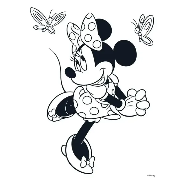 Luna: Minnie miška pobarvanka, s nalepkami in 6 flomastri slika 4