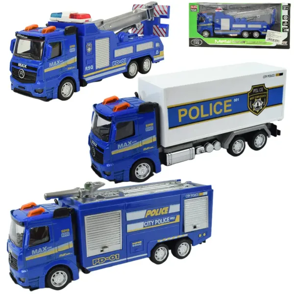 Magic Truck: Policijski tovornjak s pogonom na vztrajnik v več različicah 20 cm slika 6