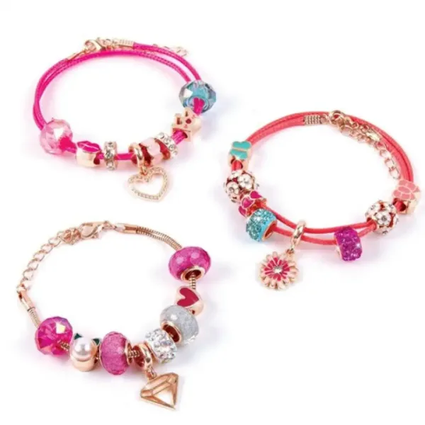 Make it real! Zapestnice s kristalnim obeskom pink barve slika 3