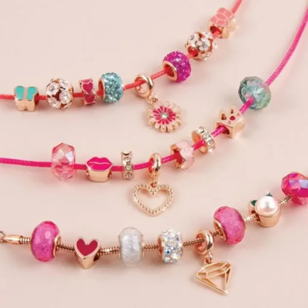 Make it real! Zapestnice s kristalnim obeskom pink barve slika 4