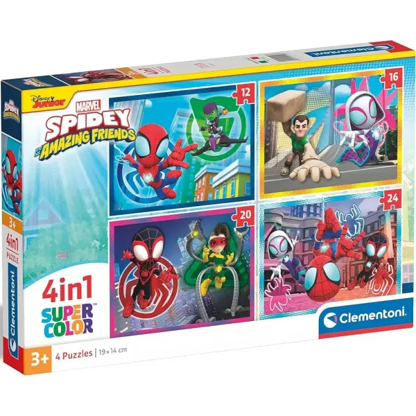 Marvel Spidey 4 v 1 Supercolor puzzle - Clementoni slika 1