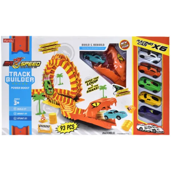Max Speed Anakonda set avtomobilske steze s 6 avtomobilčki slika 3