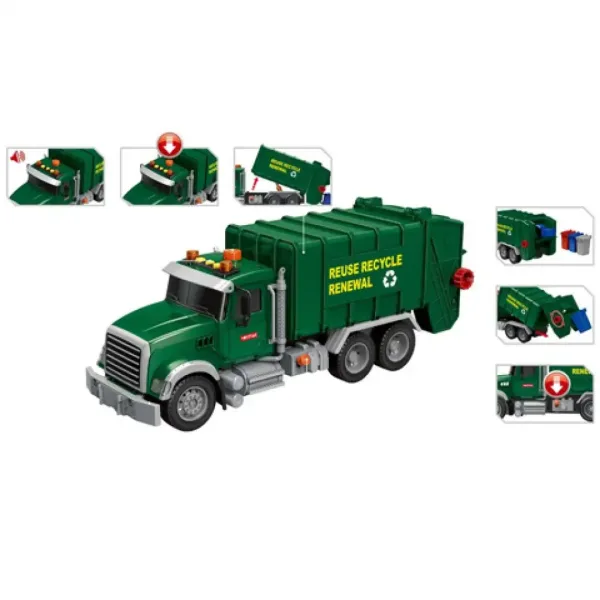 Mega Truck: Tovornjak za zbiranje selektivnih odpadkov s svetlobnimi in zvočnimi efekti 40x14x21cm slika 3