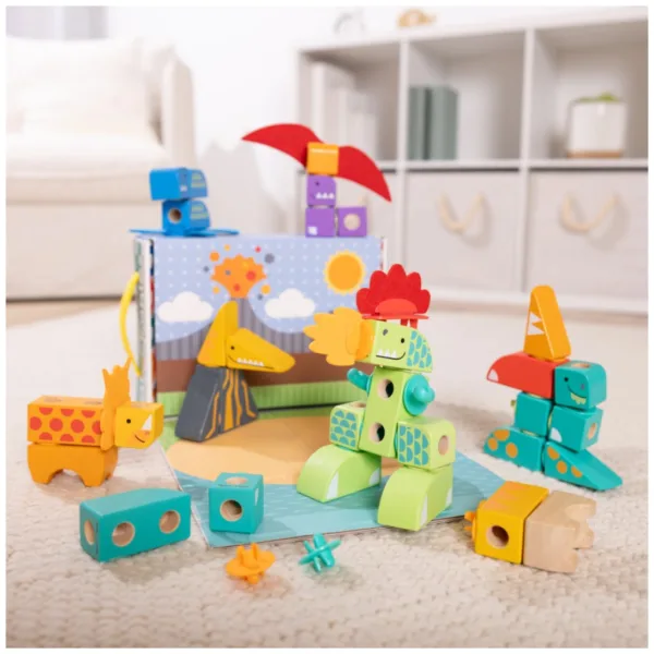 Melissa & Dough Blockables Dinosavski gradbeni set 69 kosov slika 5