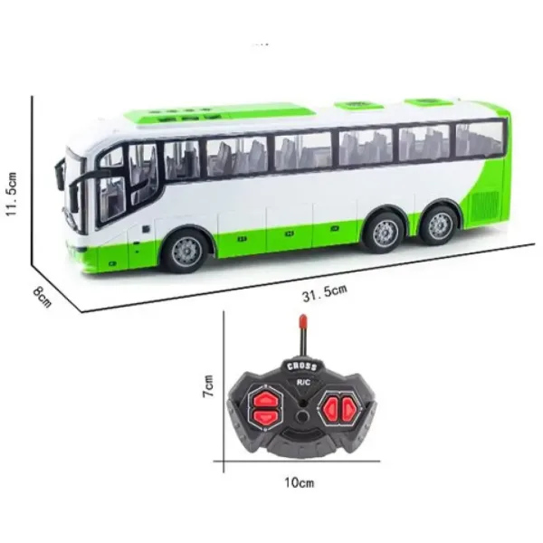 Mestni avtobus na daljinsko upravljanje zelena-bela avtobus slika 2