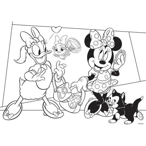 Minnie Miška 2 v 1, 35-delni maxi puzzle in pobarvanka 70x50 cm – Lisciani slika 2