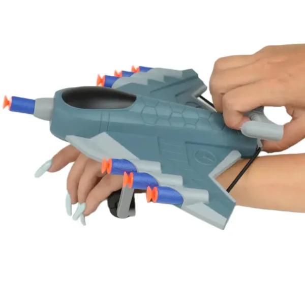 Missile Hand: Orožje za spužvaste naboje v obliki letala z naboji in tarčami 23 cm slika 3