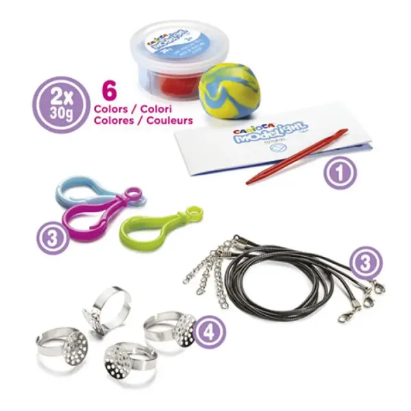 Modelight Bijoux Set plastelina za izdelavo ogrlic in prstanov – Carioca slika 2