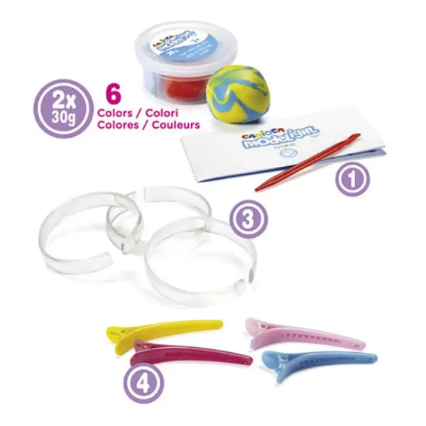 Modelight Bijoux Set plastelina za izdelavo zapestnic in sponk za lase – Carioca slika 2