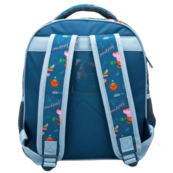 Modri nahrbtnik za vrtec Must: Pujsa Pepa Jure 27x10x31cm slika 2