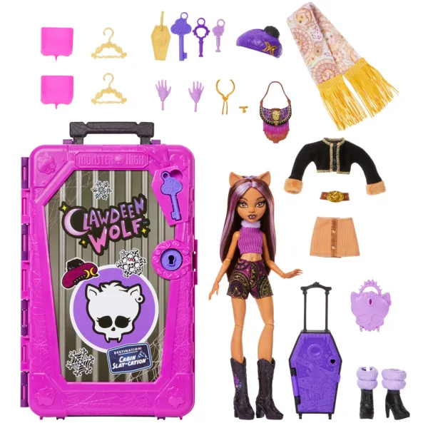 Monster High Grozljive Tajne - Zimsko Zavetišče - Clawdeen Wolf - Mattel slika 6