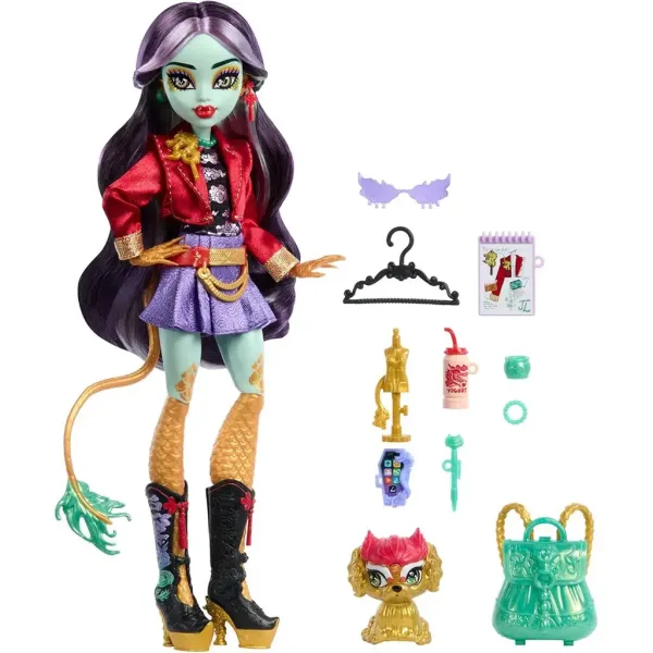 Monster High punčka - Jinafire Long punčka s dodatki - Mattel slika 2