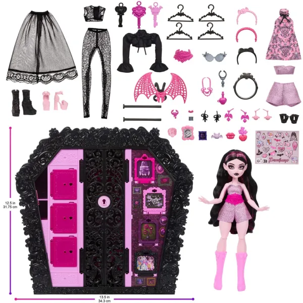 Monster High Rémtrendi Obleka Draculaura z Lutko - Mattel slika 6