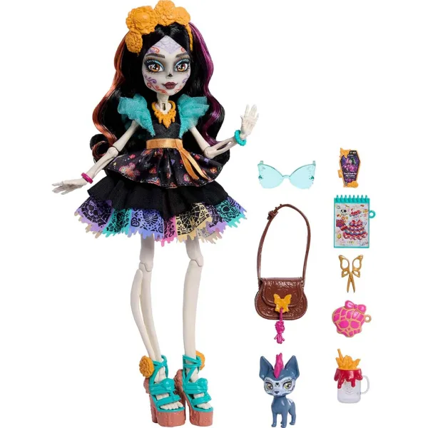 Monster High Skelita Calaveras punčka z dodatki - Mattel slika 2