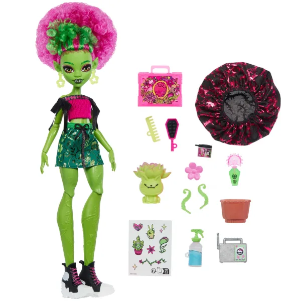 Monster High Skrb za pošast Venus McFlytrap punčka s dodatki - Mattel slika 3