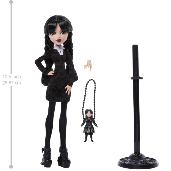 Monster High x Wednesday – lutka Wednesday Addams z dodatki – Mattel slika 3