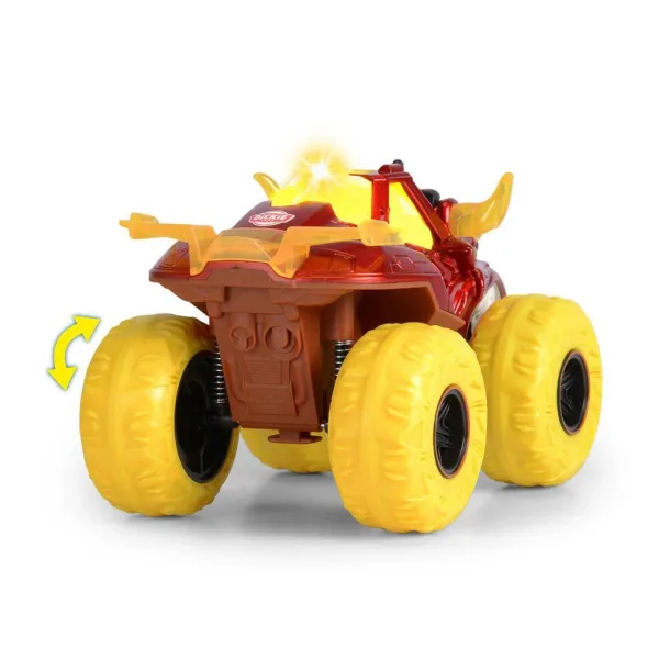 monster truck v obliki goreče bikove glave z lučmi in zvokom - Dickie Toys slika 2