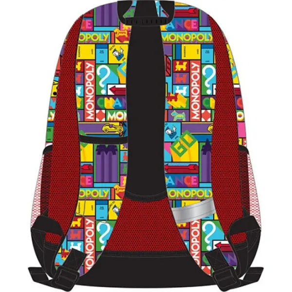 Must: Monopoly Zaobljena šolska torba, nahrbtnik s tremi predelki 33x16x45cm slika 2