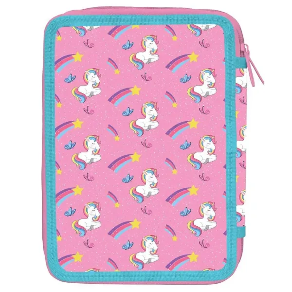 Must: Unikornis vzorovana dvonadstropna polnjena peresnica 15x21cm slika 2
