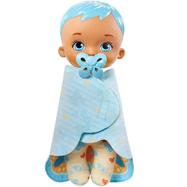 My Garden Baby: Sladki dojenček objemajoča lutka modri metuljček 23cm - Mattel slika 3