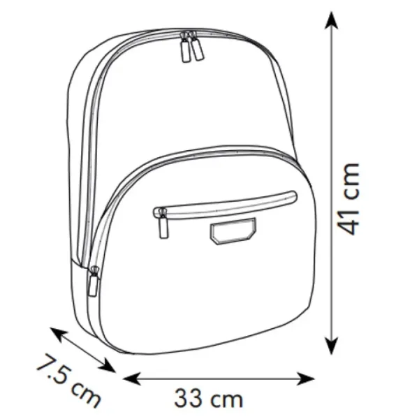 Nahrbtnik iz umetnega usnja s tremi predelki Spirit: Črne barve 41 x 33 x 7,5 cm slika 4