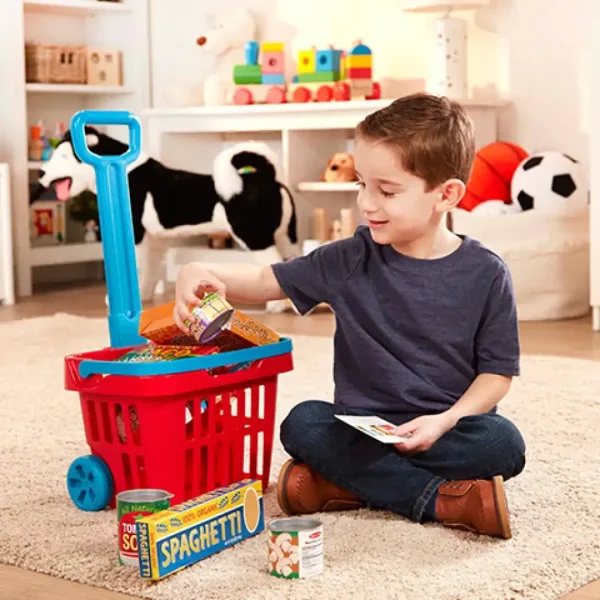 Nakupovalni voziček na kolesih igralni komplet - Melissa & Doug slika 3