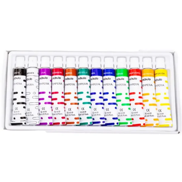 Nebulo: 12-delni komplet barvnih tempera barvic 12ml slika 2
