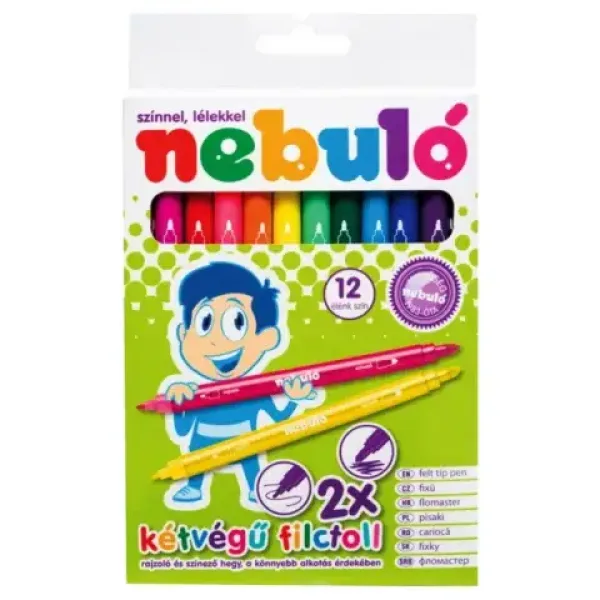 Nebulo: 12-delni komplet flomastrov z dvojno konico slika 2