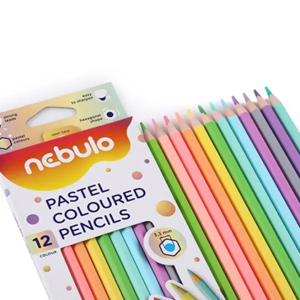 Nebulo: 12-delni paket barvnih svinčnikov pastelnih barv slika 2