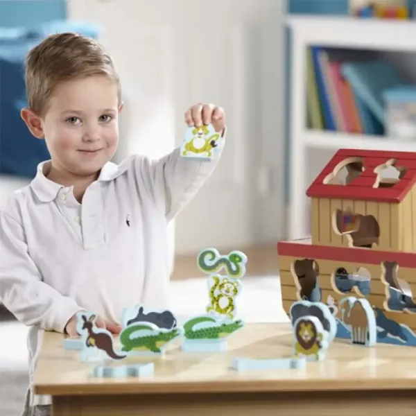 Noetova barka Igrača vstavljanja oblik - Melissa & Doug slika 3