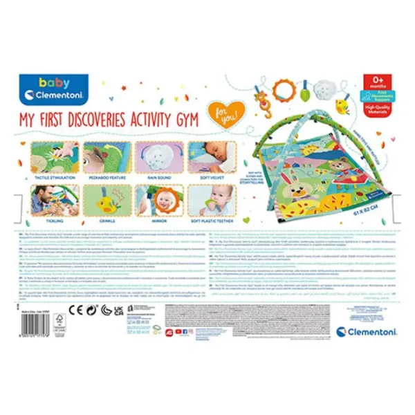 Odkrij! Igralna preproga z živalmi in dodatki 61x82cm - Clementoni baby slika 3