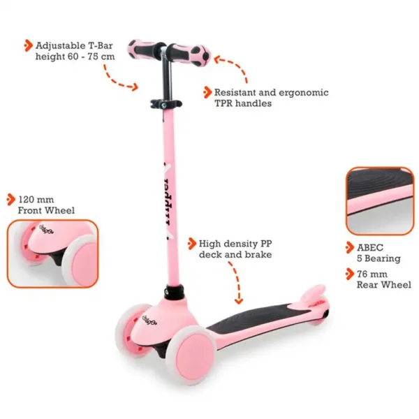 On and Go pink trikolesni skiro - Mondo Toys slika 2