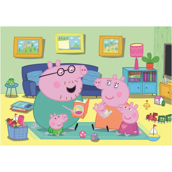 Peppa Prašiček družinska zabava 60-delni Supercolor puzzle - Clementoni slika 2