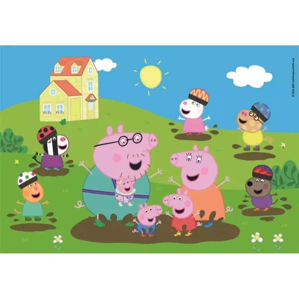 Peppa prašiček Veselo skakanje po lužah 104-delni maxi puzzle – Clementoni slika 2