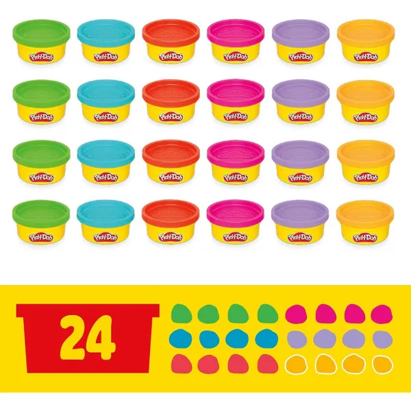 Play-Doh: Paket za zabavo 24 kosov s plastelinom in dodatki - Hasbro slika 4