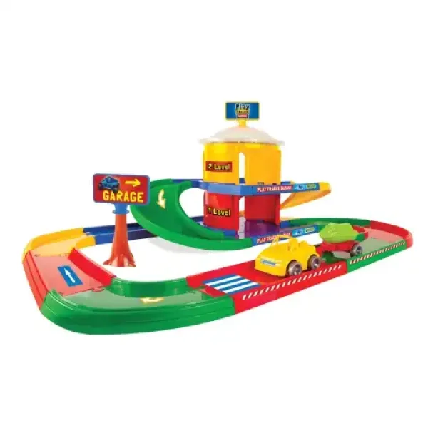 Play Tracks: Garaža na 2 nivojih z avtomobilčkom s prikolico - Wader slika 2