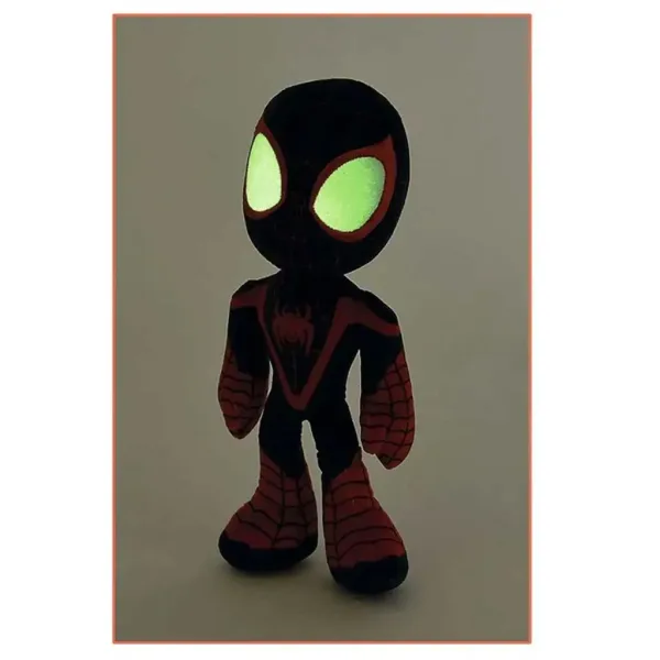 Plišasta figurica Marvel: Amazing Friends - Spiderman Miles Morale z očmi, ki se svetijo v temi 25cm slika 3