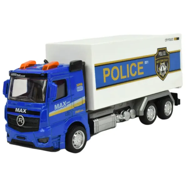Police Set: Policijski tovornjak na vztrajnik, z lučmi in zvoki, v več različicah 19 cm 1 kos slika 2