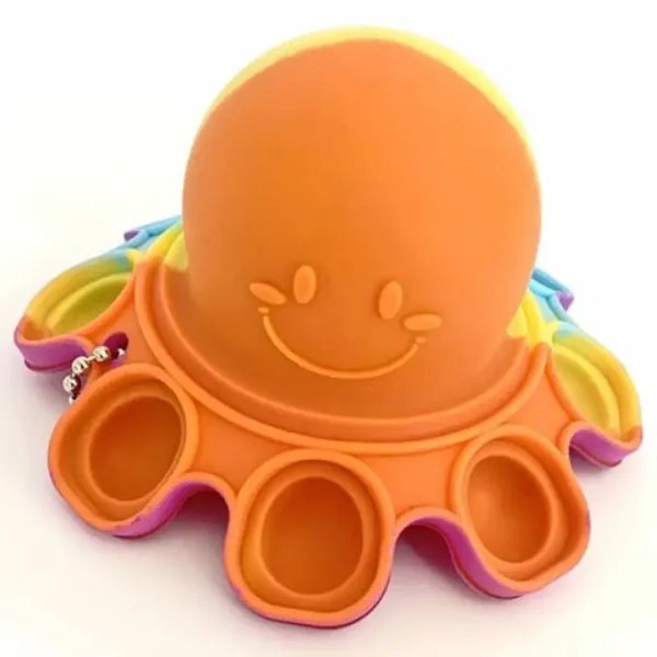 Pop it hobotnica obesek za ključe v več različnih barvah slika 2