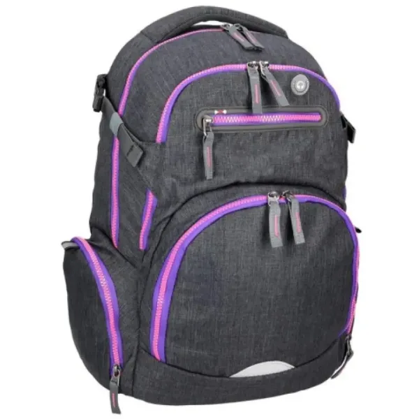 Premium ergonomska šolska torba, nahrbtnik Spirit: Stinger temno sivo-vijolična 26 x 32 x 44 cm slika 2