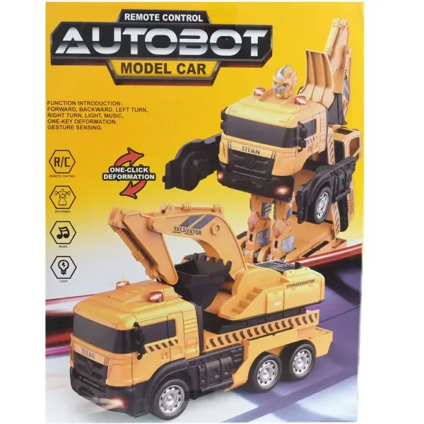 Preoblikovalni  žerjav avtomobil Autobot Titan robot na daljinsko upravljanje RC 27 MHz 26 cm slika 7
