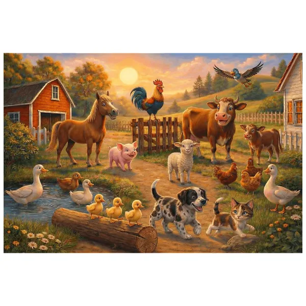 Prijatelji na kmetiji 100-delni puzzle - Trefl slika 2