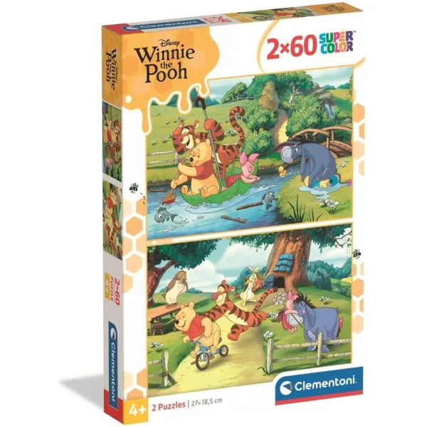 Medvedek Pu 2x60 kosov Supercolor puzzle - Clementoni slika 1