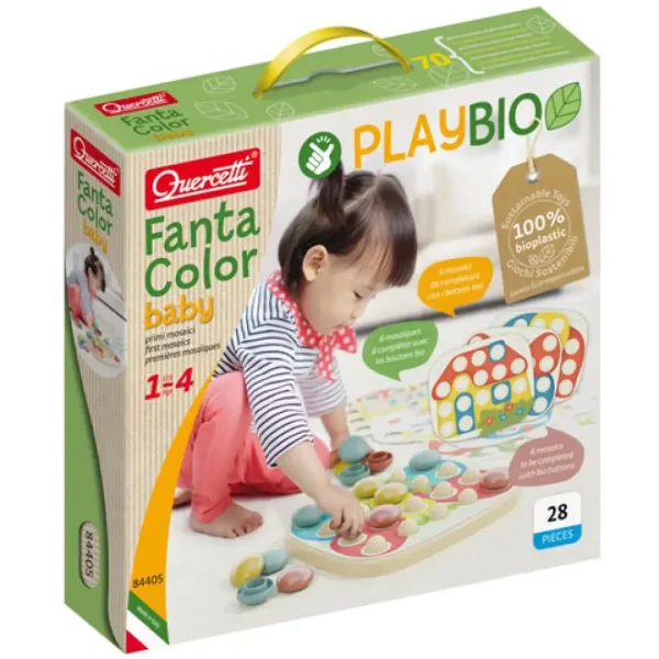 Quercetti: Play Bio Fantacolor Baby 222-delni komplet bucik slika 1