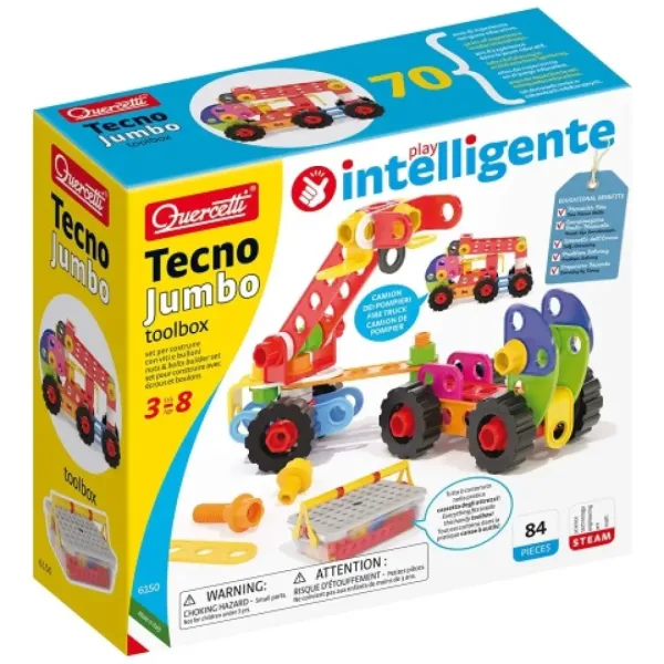 Quercetti: Techno Jumbo Delovni stroji 90-delni komplet gradbene igrače slika 5