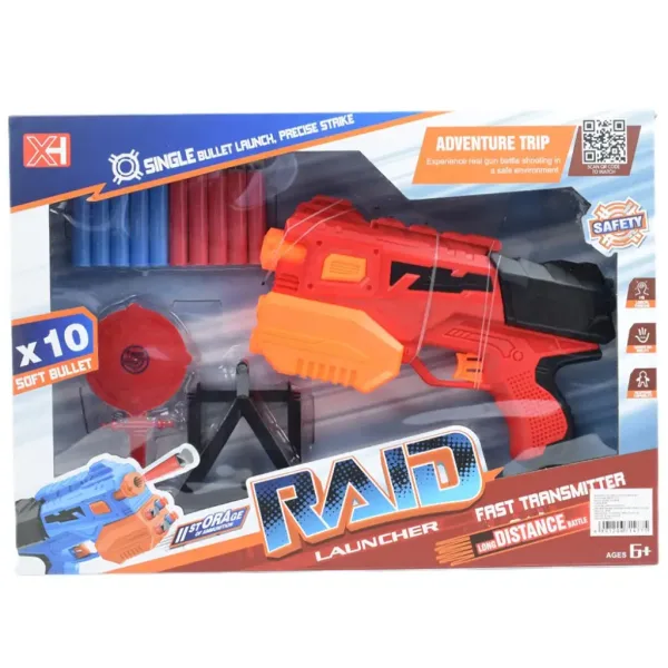 Raid Launcher: Ročno orožje za spužvaste naboje s tarčo in naboji 26 cm slika 10