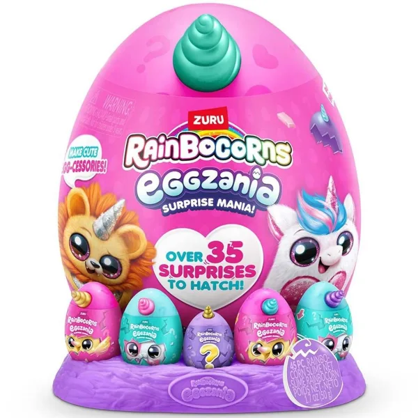Rainbocorns: Eggzania presenečenje jajce s plišasto figuro v več različicah 1 kos slika 1