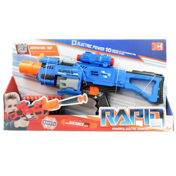 Rapid Launcher: Električno orožje za spužvaste naboje z vrtljivim nabojnikom in 20 naboji 49 cm slika 8