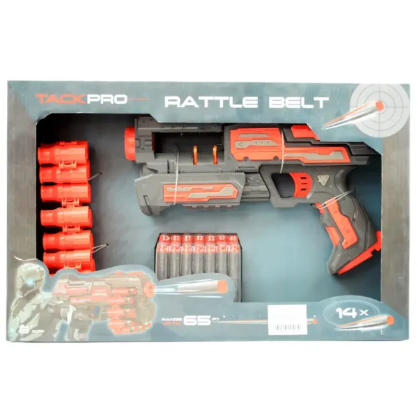 Rattle Belt Track Pro: Orožje za spužvaste naboje z nabojnikom in naboji z dometom streljanja 18 met slika 10