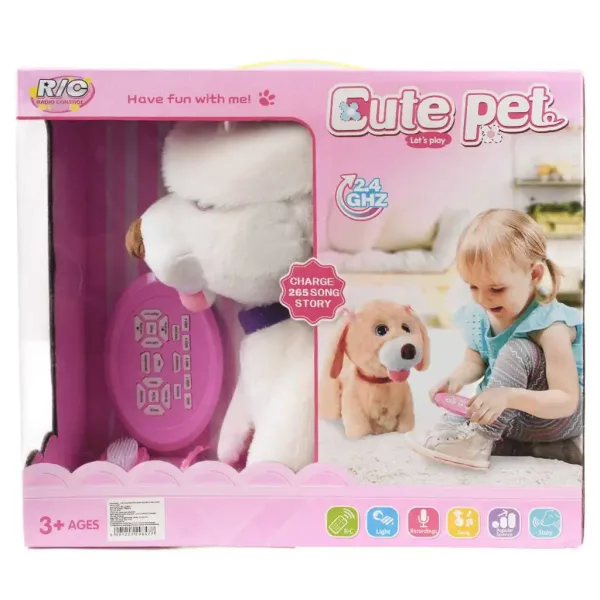 RC Cute Pet: Daljinsko voden interaktivni plišasti pes labradorec z dodatki, 2.4 GHz 40 cm slika 6